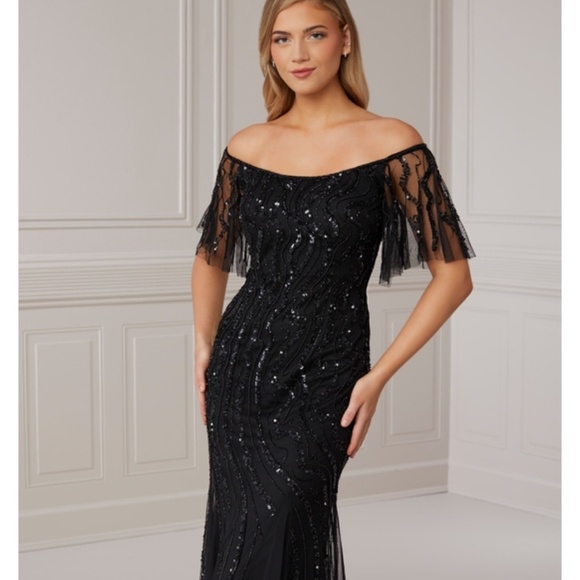 Adriana Papell black gown 40422 - Picture 1 of 1